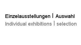 Einzelausstellungen